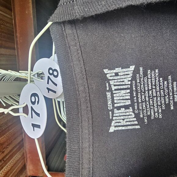 Used Black T-Shirt with Neon Logo 178 - Picture 2 of 3